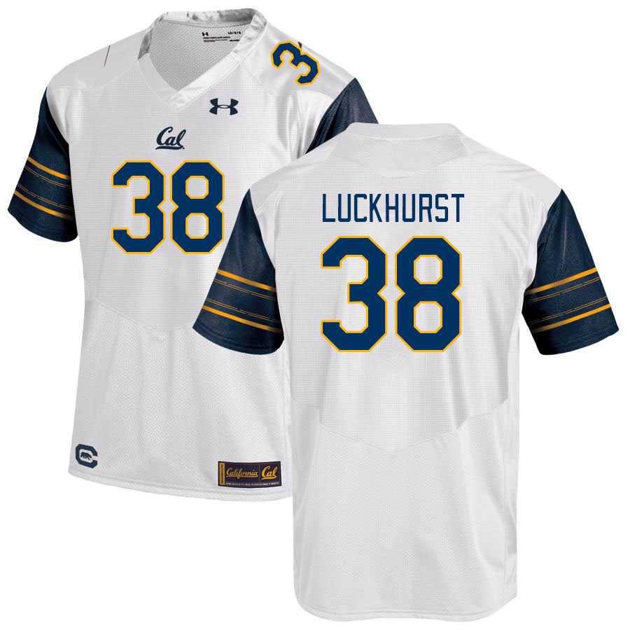 Men #38 Michael Luckhurst California Golden Bears College Football Jerseys Stitched Sale-White